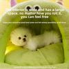 Autumn and Winter Cat Funny Little Monster Shape Cat Nest Closed Kennel Warm Windproof Yurt Teddy Pet Nest