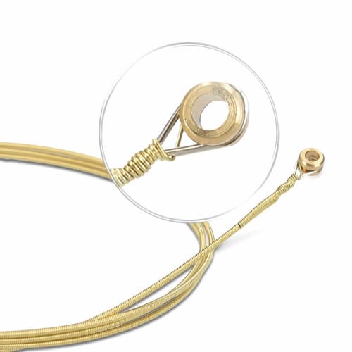 Kwmobile Set of 6 Steel Guitar Strings - for Acoustic Guitars with Lettering - 6x Steel Strings for Acoustic and Western Guitars