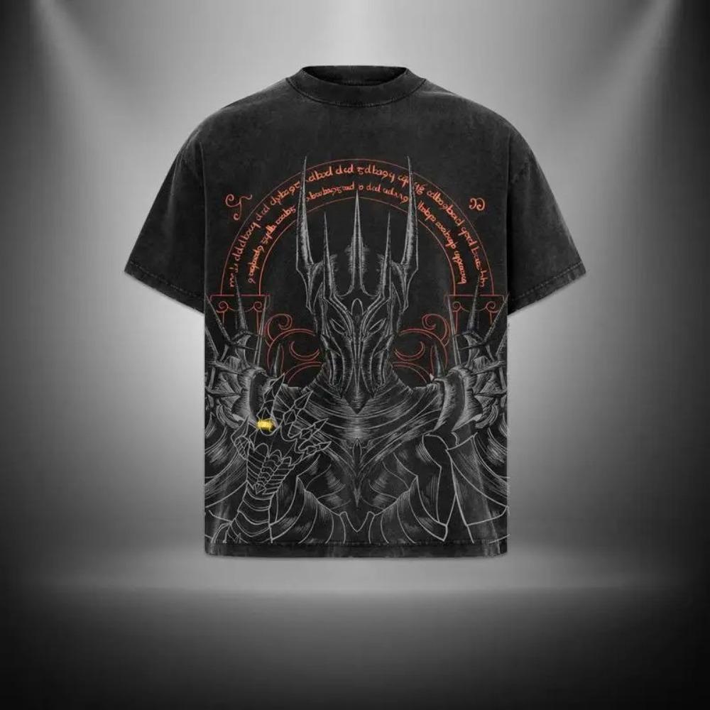 The Problem of the High Street Vintage Washed Men s Classic Movie Casual Loose Fit Short-sleeved Round Neck Tee Suitable for Men Fan Gifts M