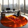 Tung Tung Tung Sahur (1) Round Office Rug Decorative Floor Rug for Office Bedroom Living Room and Home Space