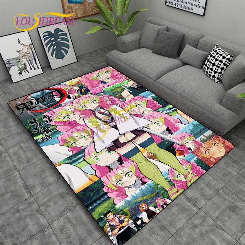 Demon Slayer Japan Cartoon Rug Kitchen Mat Bedroom Door Rug Living Room Carpet Children Game Soft Mat
