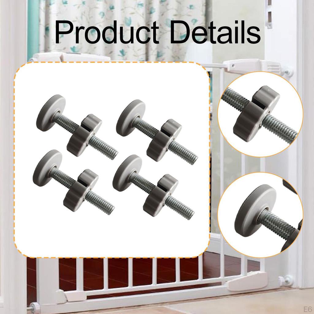 4 Pack Gate Threaded Rods Easy Install Hardware for