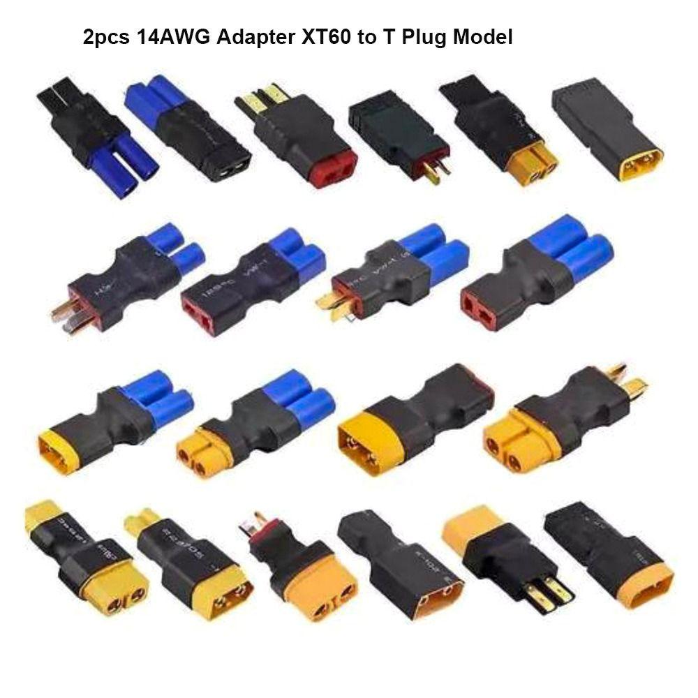 XT90 EC3 Airplane Battery Revolving Female Connector to Banana Head for 2pcs Welding Accessories