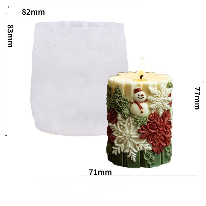 Cute Candle Mold Reusable Cylinder Silicone Mold Aroma Candle Mold High-Quality For Handmade Gift Diy Candle Making