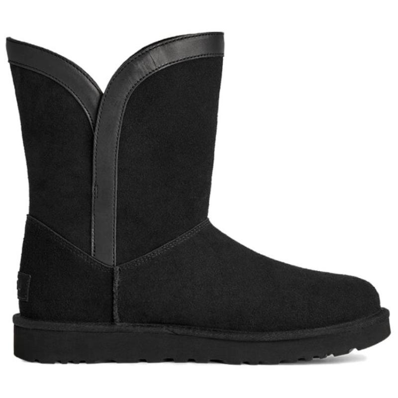 UGG Classic Novelty Short Mid Calf Snow Boots Women's Black Sneakers 1174515-BLK