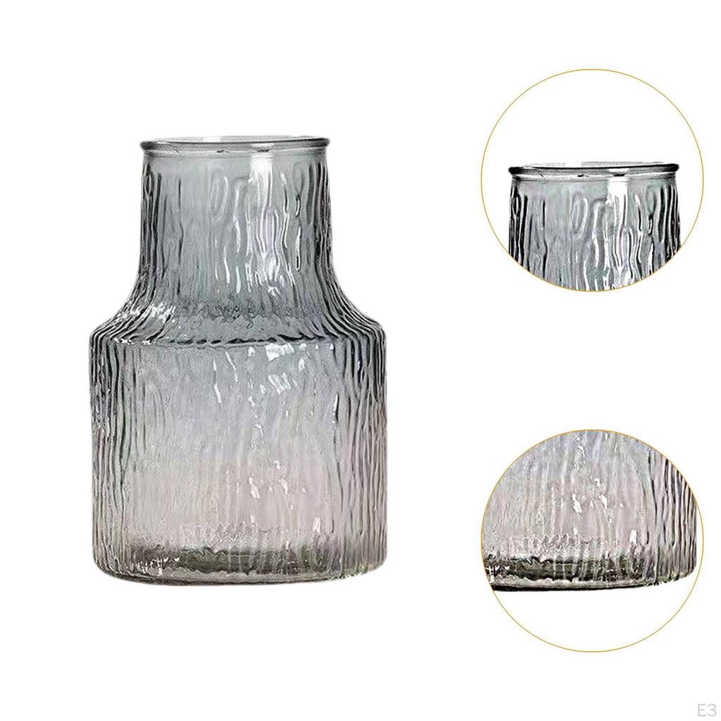 Glasblumenvase Knospe Kreative Hochzeitsmittelstücke Flasche Rundkrug für Bücherregal