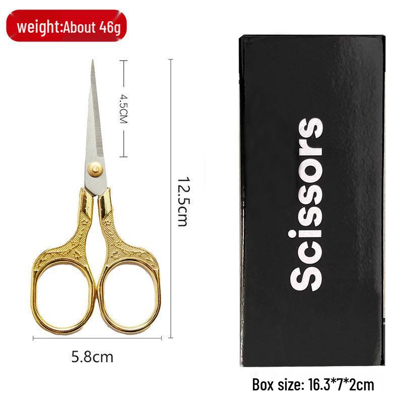 Retro Plum Blossom Embroidery Scissors – Alloy Stainless Steel for Cross Stitch and Handmade Crafts