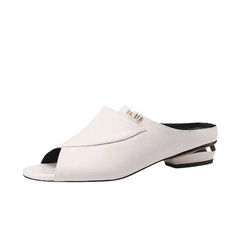 Damen Sommer Weiches Leder Dicke Absätze Sandalen: Zehensandalen für draußen