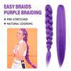 Purple Braiding Hair Extensions, Synthetic Pre-Stretched Purple Braiding Hair for Braids Cosplay Halloween Stage Performances