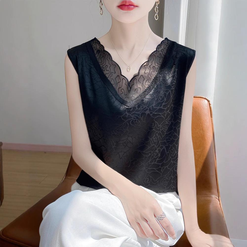 A V-neck Sleeveless Vest Top for Women To Wear As An Outer Layer Over A New Summer Suit and As An Inner Layer