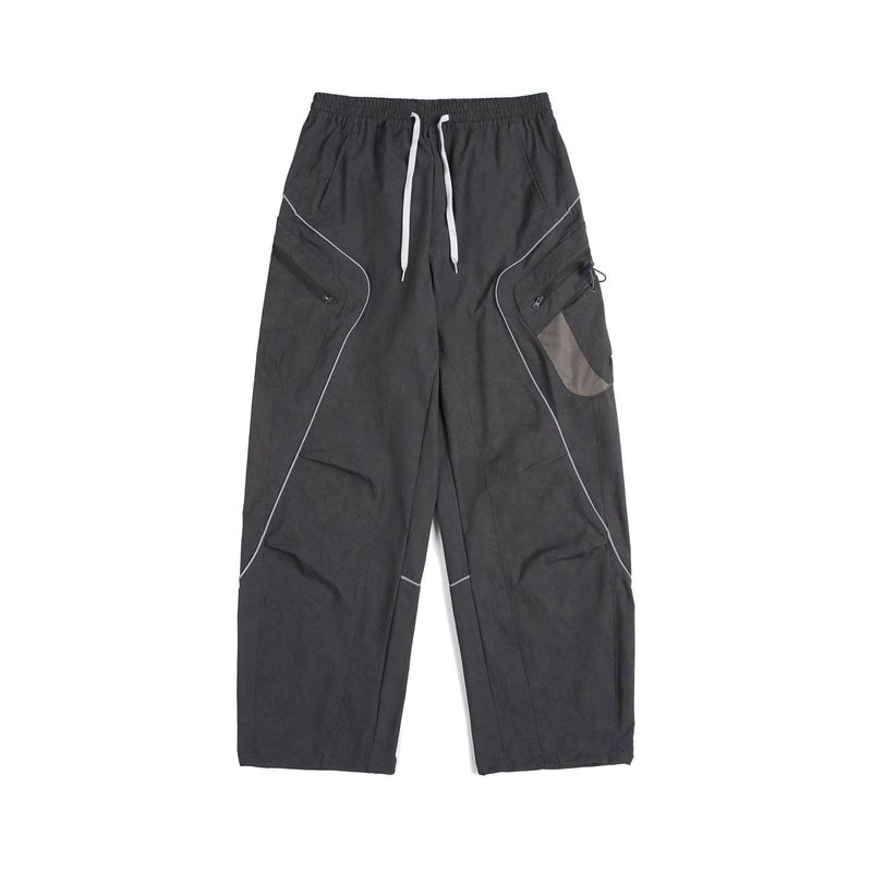 American-Style Street Waterproof Multi-Pocket Mud-Dyed Cargo Pants for Men and Women, 2025 Autumn Trendy Brand Loose Casual Straight-Leg Pants