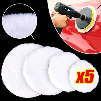 Almofada de polimento de carro 3/4/5/6/7 polegadas, disco de polimento de bola de lã de imitação macia, almofada de enceramento universal para carroceria, ferramentas de limpeza e cuidados com o carro