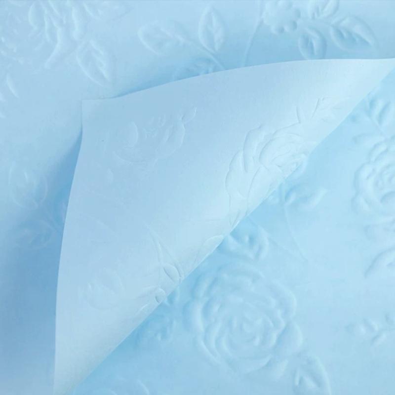 10pcs 58*58cm Art Paper Waterproof Flower Waterproof 3D Relief Art Paper Flower Valentine's Day Gift Packaging Kraft Papers Flower Shops Materials