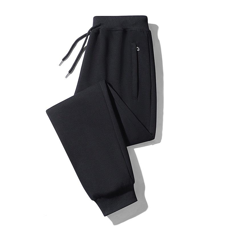 2025 Men's Loose Fit Velvet-Lined Winter Sports Pants with Zipper Cuffs