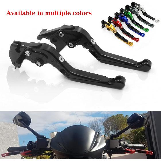 Motorcycle Foldable Brake Clutch Levers Adjustable Aluminum Handlebar Lever Replacement for Kawasaki Ninja 400 18-20 Ninja 300R 13-17 Ninja 250R