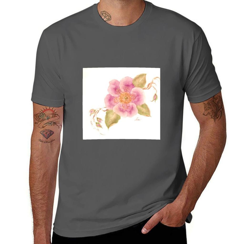 Wild Rose in Bloom TShirt AntiWrinkle Short Sleeve TShirt