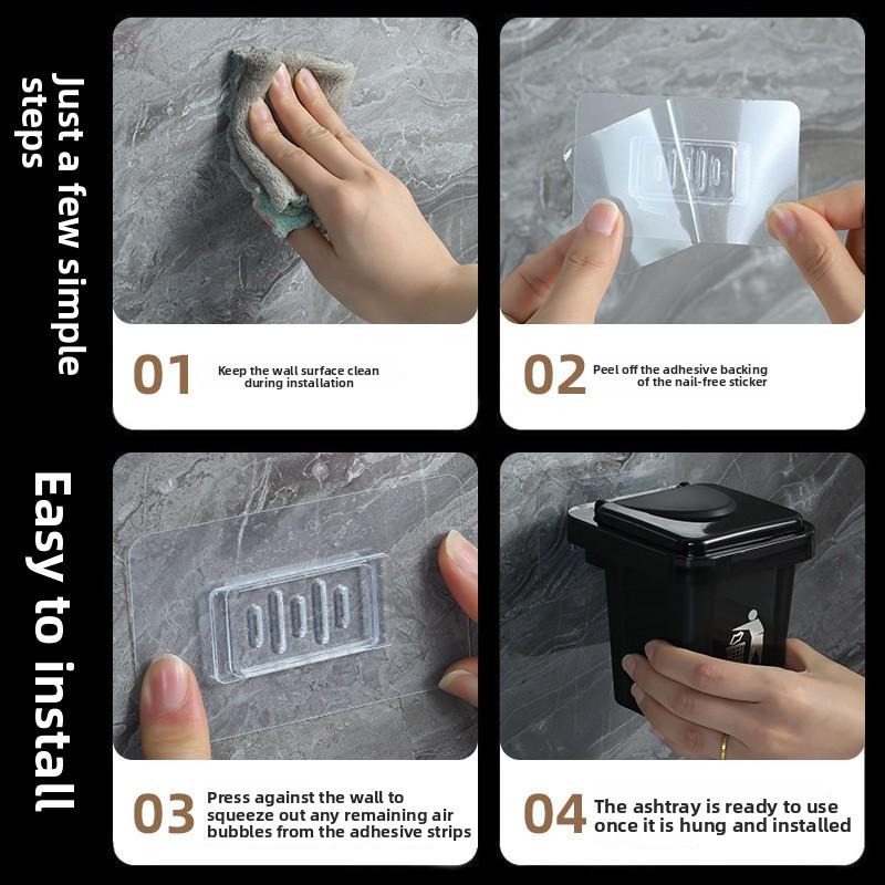 Kreativ Papperskorg Askkopp, Hushåll med Lock, Vardagsrum Väggmonterad Toalett, Badrum Askkopp, Anti-aska