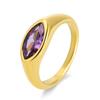 Minimalist Design Personalized Fashion Ring 18K Gold Zircon Women's Ring High-end Jewelry