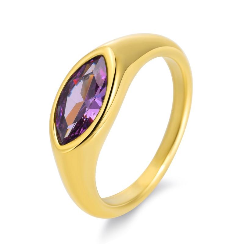 

Simple Design Personalized Fashion Ring 18K Gold Inlaid Zircon Women s Ring High-end Jewelry 2026 No. 12