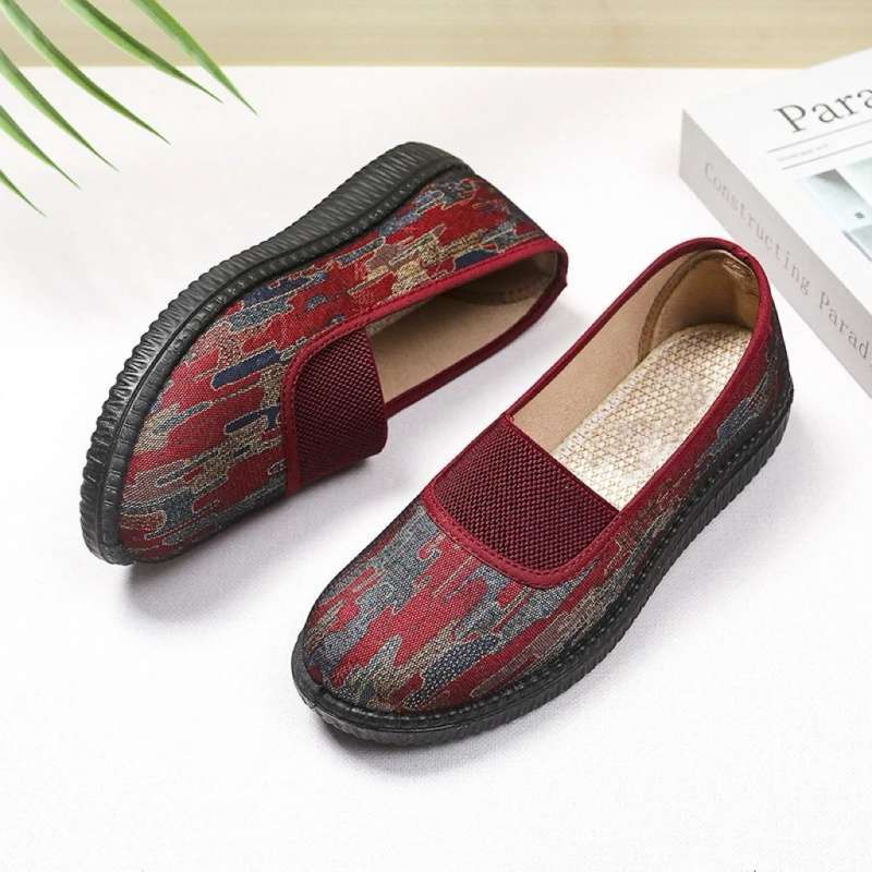 ******* Cloth Shoes Women's Shoes Grandma Non-slip Middle-aged and Elderly Mother ****** and Autumn Comfortable Elderly S**t Soles Old Lady Breath
