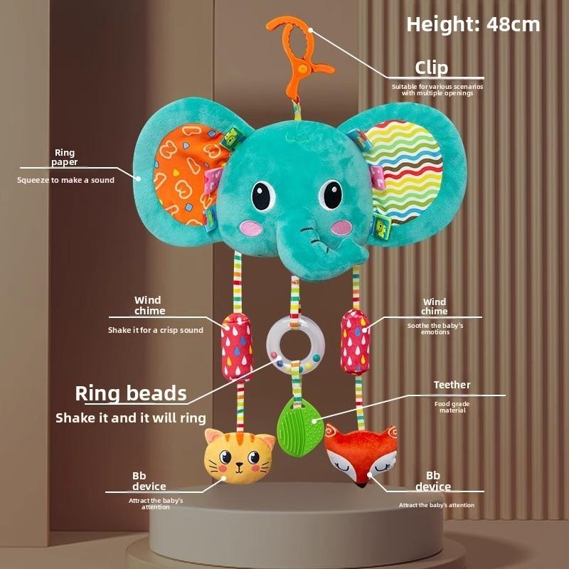 Baby Bedroom Baby Mobile With Plush Monkey Wind Chime For Crib Decor