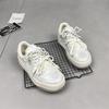 Spring 2025 new round head lace-up ins retro platform white shoes women's niche versatile casual sports shoes