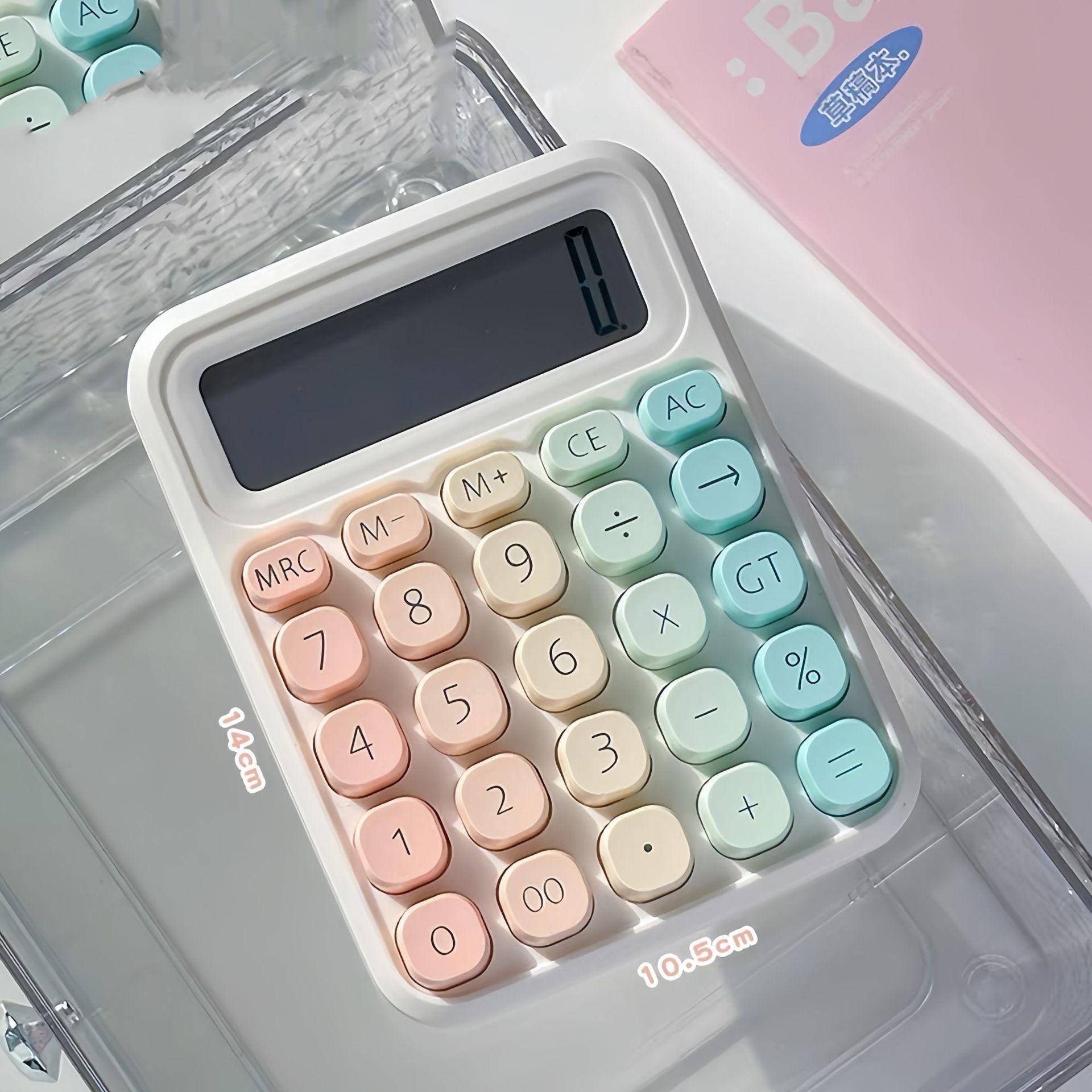 

1 шт. Горячая распродажа Высокая ценность Цвет Макарон Градиент Большие Экранные Кнопки для Студентов Компьютерных, Финансовых и Бухгалтерских Специальностей красный