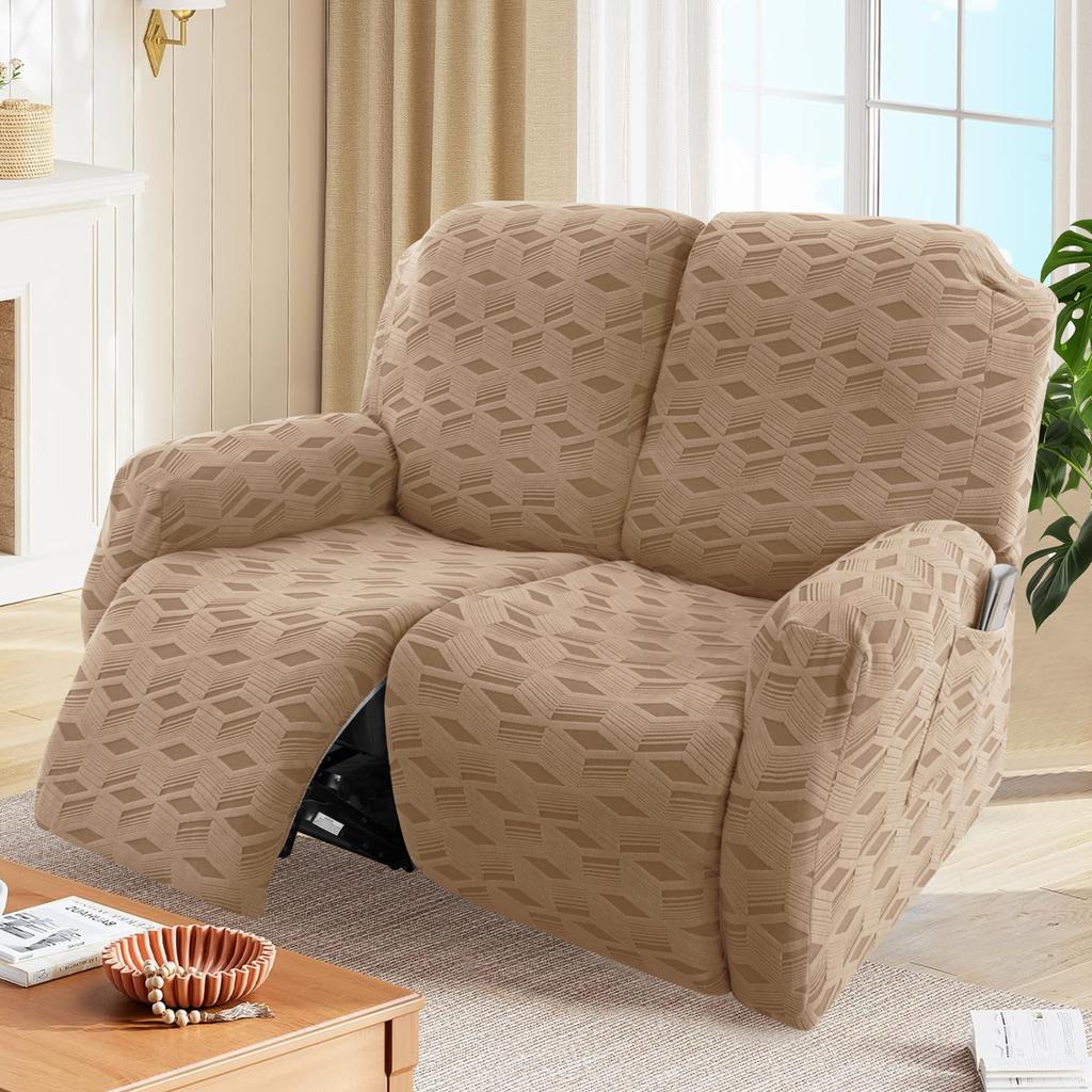 Elastic Jacquard Armchair Chair Cover 2 Seater 6pcs/set Recliner Sofa Cover for Living Room Relax Slipcover Protector