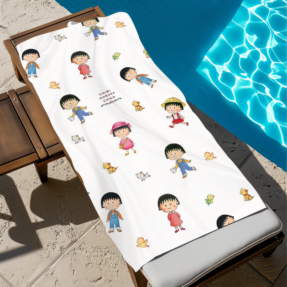 Chibi M-maruko-anime Cute Towel Beach Quick Dry Soft C-chan Pool Towels Gift for Travel Gym Shower Camping Sports