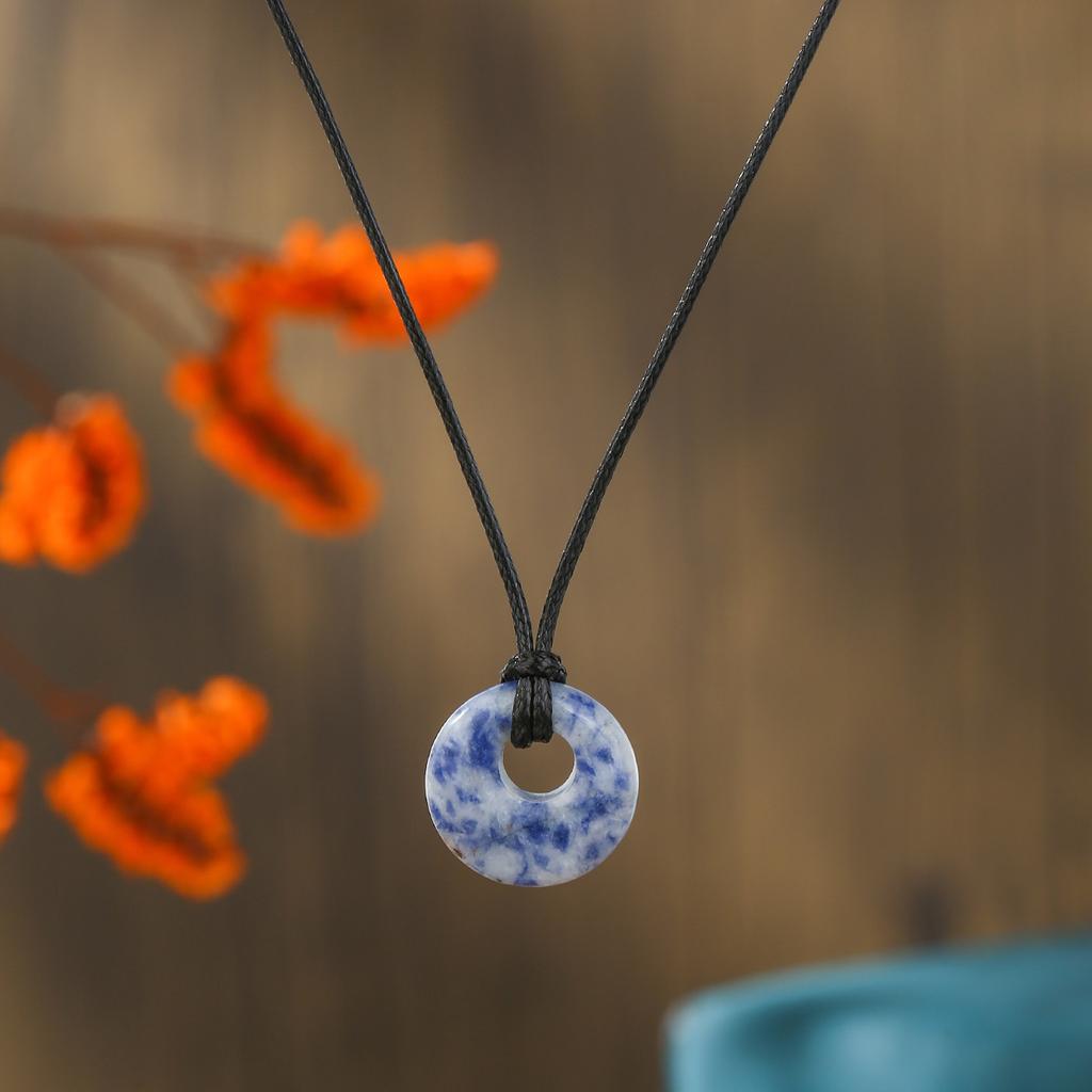 Natürlicher Kristallanhänger, Weißkiefer, Amethyst-Halskette, Böhmischer Schmuck