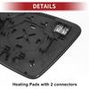 ACROPIX Sklo zrcátka pro pravou stranu spolujezdce na zadní pohled pro Infiniti QX50 QX70 2013-2016 s podkladovou deskou - Balení 1 ks