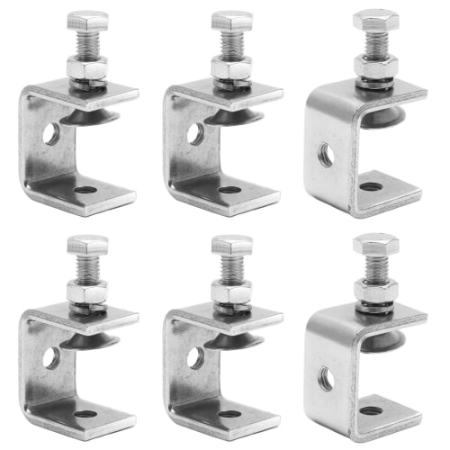 KKLM Stainless Steel C-Clamps, Adjustable Clamps with Clamp Openings from 16-27mm, Wide Mouth Clamps for DIY, Cutting, and Fastening, Ideal for Indust