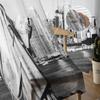 Statue Of Liberty Black White Tulle Window Curtains Living Room Organza Sheer Voile Curtain Bedroom Kitchen Home Decor Drape