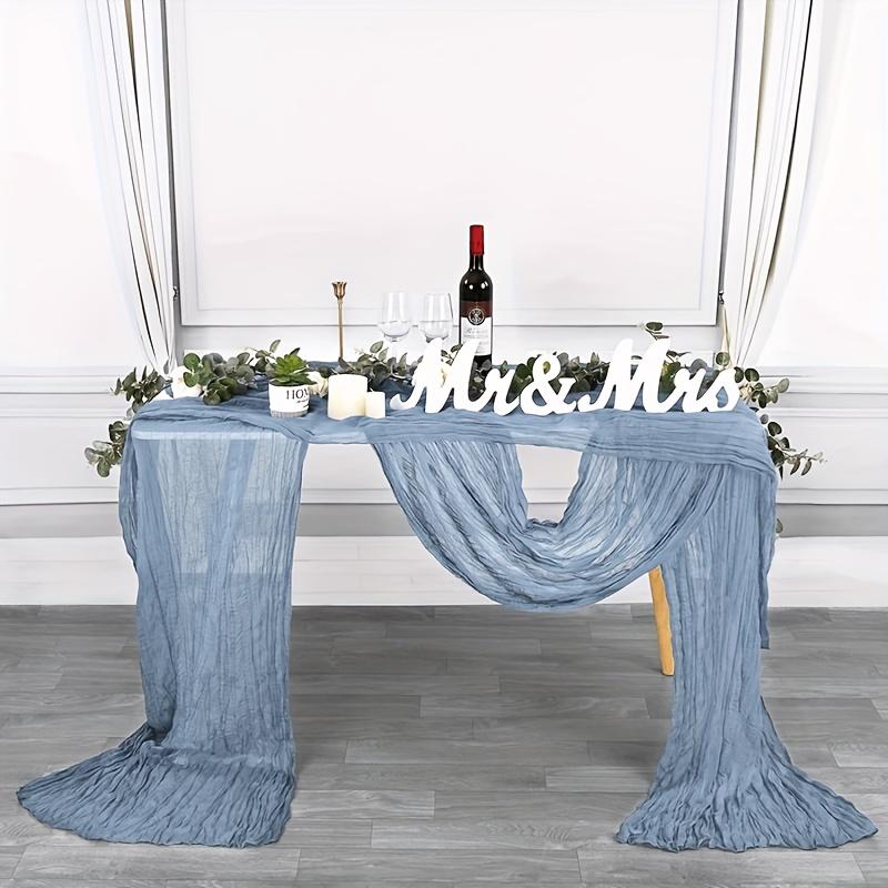 1pc Bohemian Polyester Table Runner - Beige & White Ruffled Design, Rectangular Fabric with Elegant Floral Accents for Weddings, Parties