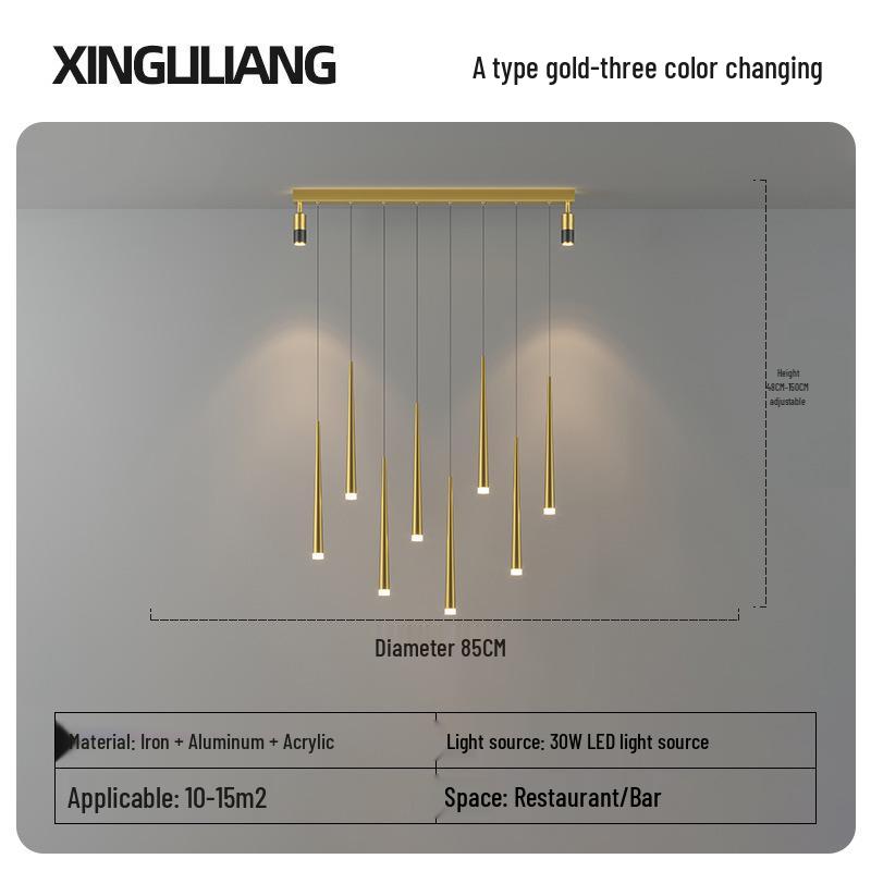 2025 Modern Restaurant Chandelier: Simple LED Spotlight Bar Light, Creative Dining Room Luxury Lighting