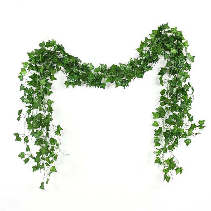 

1/3 шт. 2,1 м Гирлянда из искусственных листьев плюща зеленого цвета Искусственная лиана Подвесной декор для дома и сада Свадебная вечеринка Венок Листья Принадлежности 1Pc