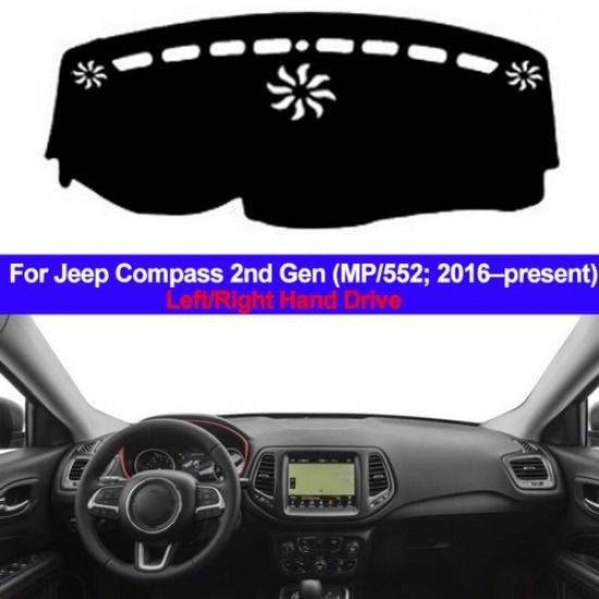 Car Dashboard Cover Carpet Mat For Jeep Compass 2nd Gen 2016 2017 2018