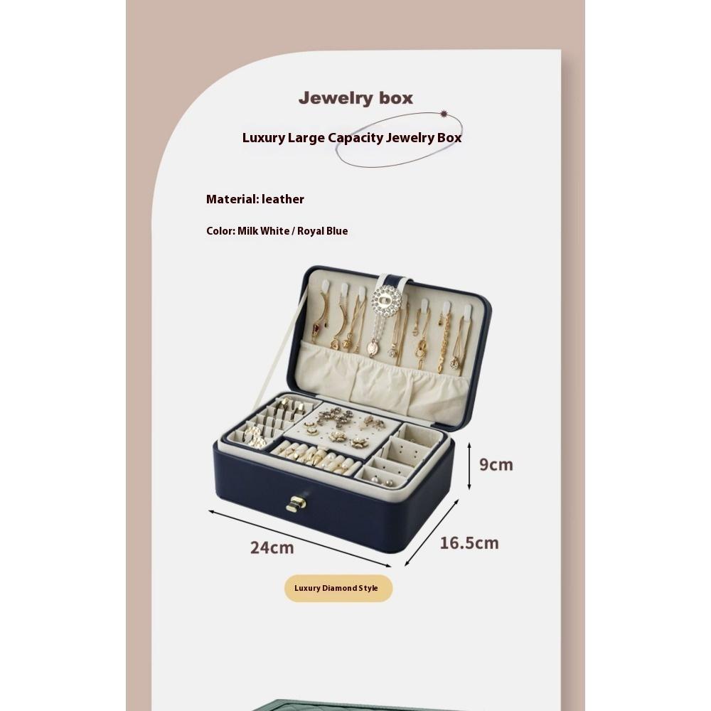 Jewelry Storage Box Multi-layer High-end Gold Hand Jewelry Bracelet Necklace Earrings Earrings Earrings Ring Jewelry Box Large