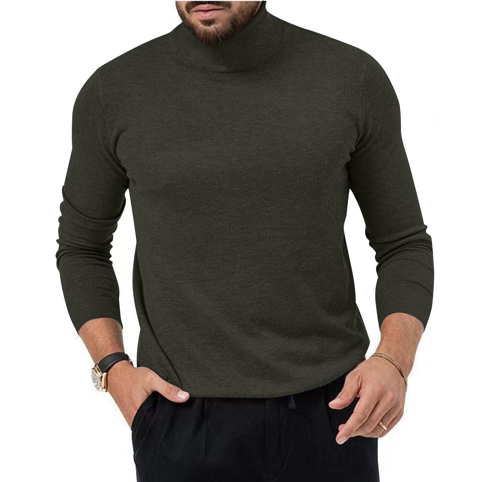 

Men Adding Fleece Gao Ling Long Sleeves Self-Cultivation Pullover Keep Warm Base Layer Shirt Upper Garment L