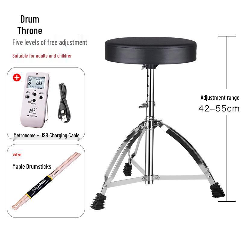 Adjustable Drum Stool for Adults & Kids - Versatile Seat for Jazz & Multiple Instruments