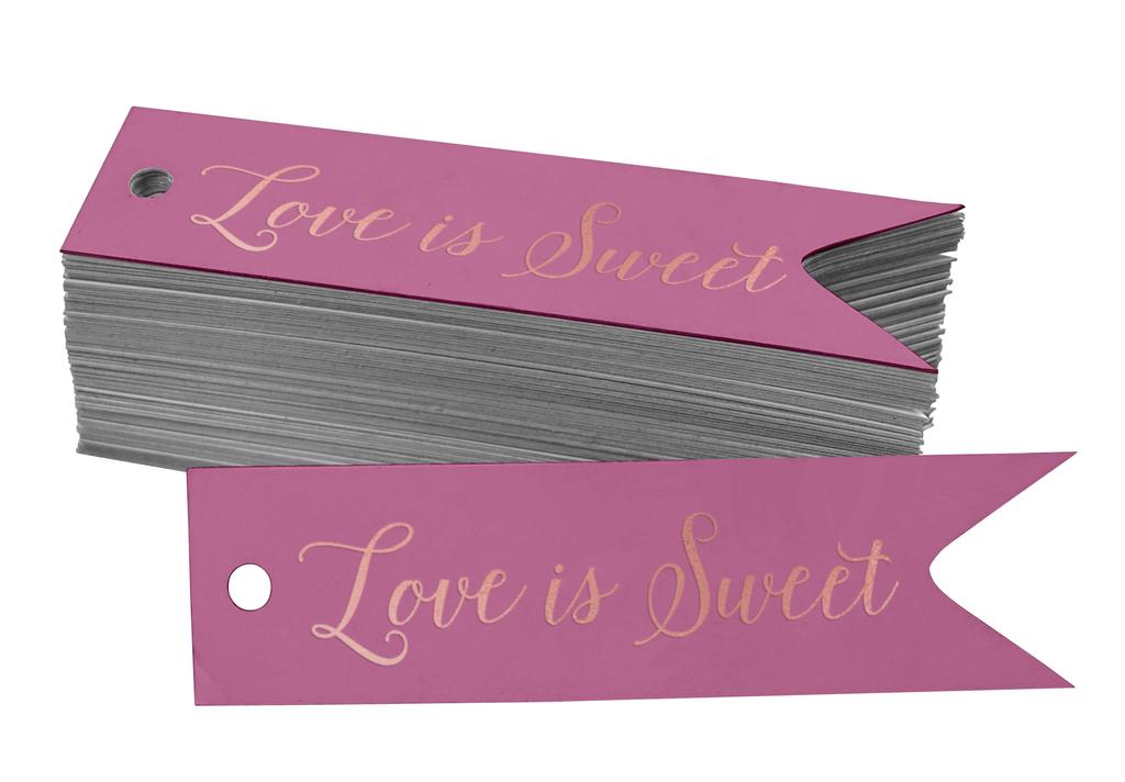 Inkdotpot Gold Foil Paper Hang Tags Love Is Sweet Wedding Favor Tags 100