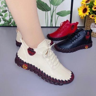 2022 New Spring Non-slip Women's Shoes Wear-resistant Lightweight Sports Women's Shoes Lace-up Women's Leather Shoes Loafers
