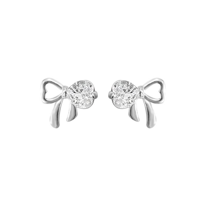 Bow Earrings Mini Small Cute Sweet Earrings Light Luxury High-end Feel Everyday Versatile