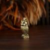 1Pcs Handmade Boho Decor Owl Brass Ornament Creative Figurine Small Desk Decoration Unique Gift For Home