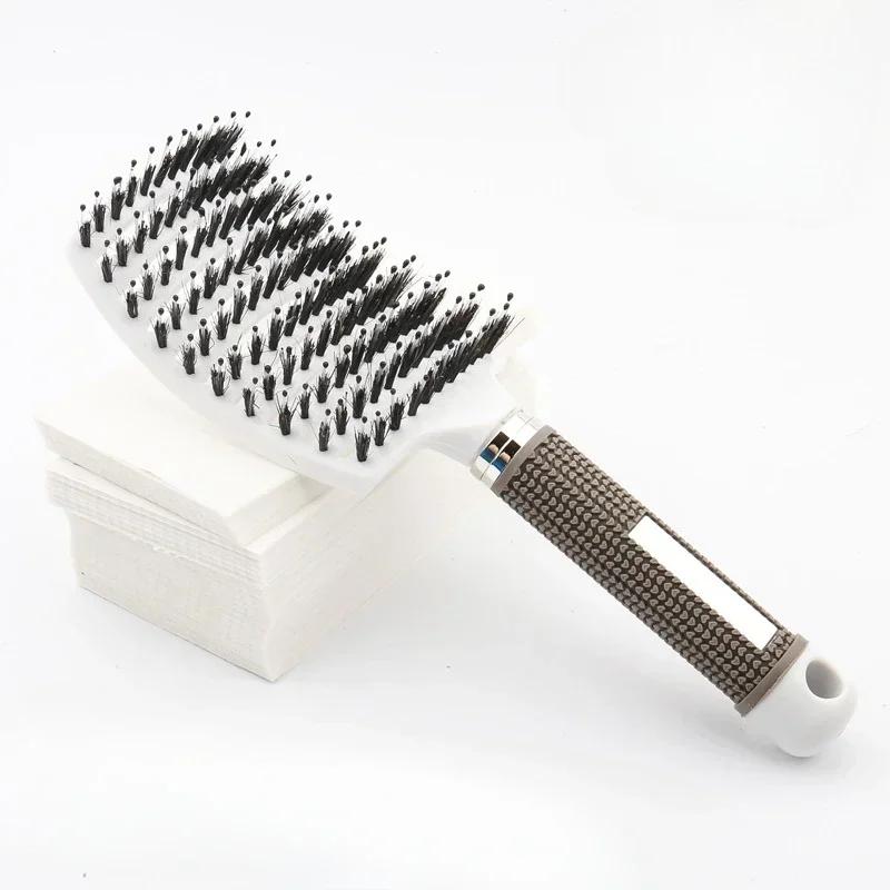 Wet Curly Hair Comb Detangling Hair Brush Women Scalp Massage Comb Bristle Fluffy Salon Hairdressing Combs Barber Styling Tools
