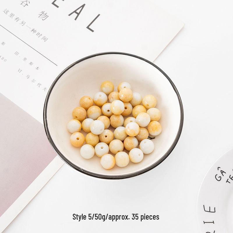 6.5-10mm Multicolor Glass Beads for DIY Bracelet and Necklace Jewelry Making