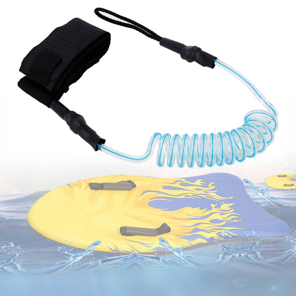 Strapazierfähige TPU Elastische Fußleine Knöchel Dehnbar für Paddle Board Surfbrett transparentblau