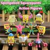 Colorful 10-piece Set Of Muscle Spongebob Cake Decorations