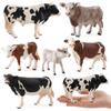 Ornaments for Children Baby Simulated Cattle Animal Figurine Cow Models Educational Toys Home Decor