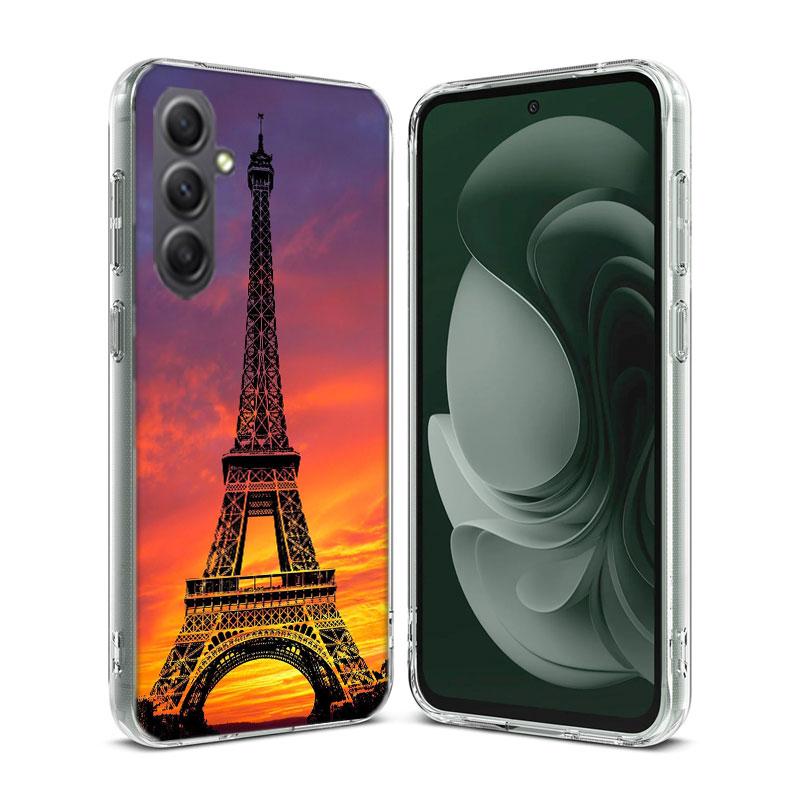 Eiffel Tower Art Phone Case for Samsung A16 A26 A36 A56 A17 A37 A57 A07 A06 A02S A03 A04S A05S Galaxy Note 20 10 A50S A71 A51 A3